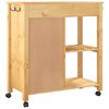vidaXL Kitchen Trolley MONZA 84x40x90 cm Solid Wood Pine