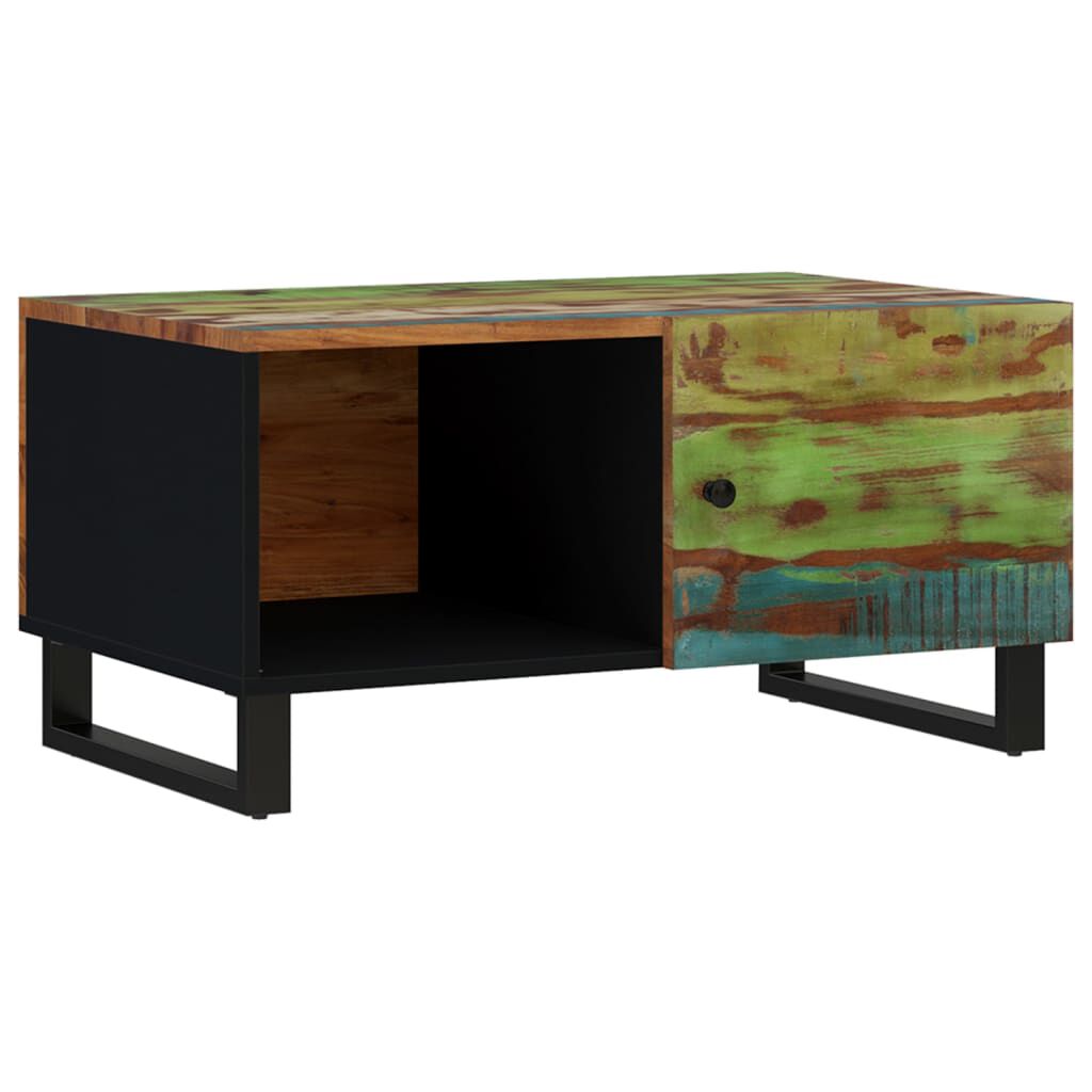 vidaXL Coffee Table 80x50x40 cm Solid Wood Reclaimed&Engineered Wood