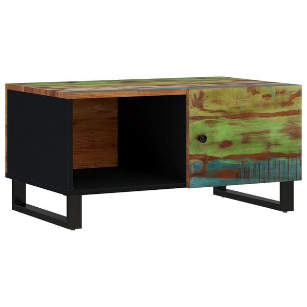 vidaXL Coffee Table 80x50x40 cm Solid Wood Reclaimed&Engineered Wood