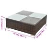 vidaXL 5 Piece Garden Lounge Set with Cushions Poly Rattan Brown