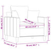 vidaXL Sofa Chair Dark Green 60 cm Velvet