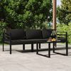 vidaXL 4 Piece Garden Lounge Set with Cushions Aluminium Anthracite