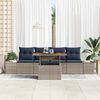 vidaXL Garden Dining Set with Cushion 5 pcs Grey and Navy