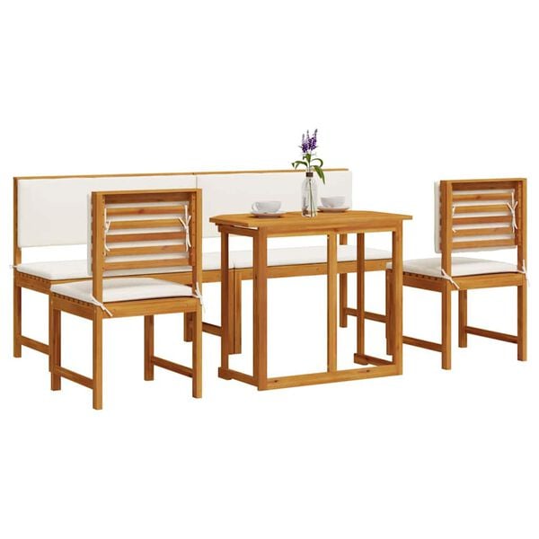 vidaXL Garden Bistro Set 5 pcs Brown Solid Acacia Wood
