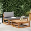 vidaXL 3 Piece Garden Lounge Set with Cushions Solid Acacia Wood
