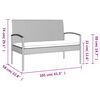 vidaXL Garden Bench with Cushion Grey 105 cm Poly Rattan