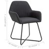 vidaXL Dining Chairs 2 pcs Black Fabric