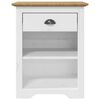 vidaXL Bedside Cabinet BODO Brown 53x38.5x66 cm Solid Wood Pine