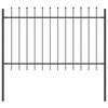 vidaXL Garden Fence 4 pcs Grey 6.8 x 0.8 m Powder-coated Steel