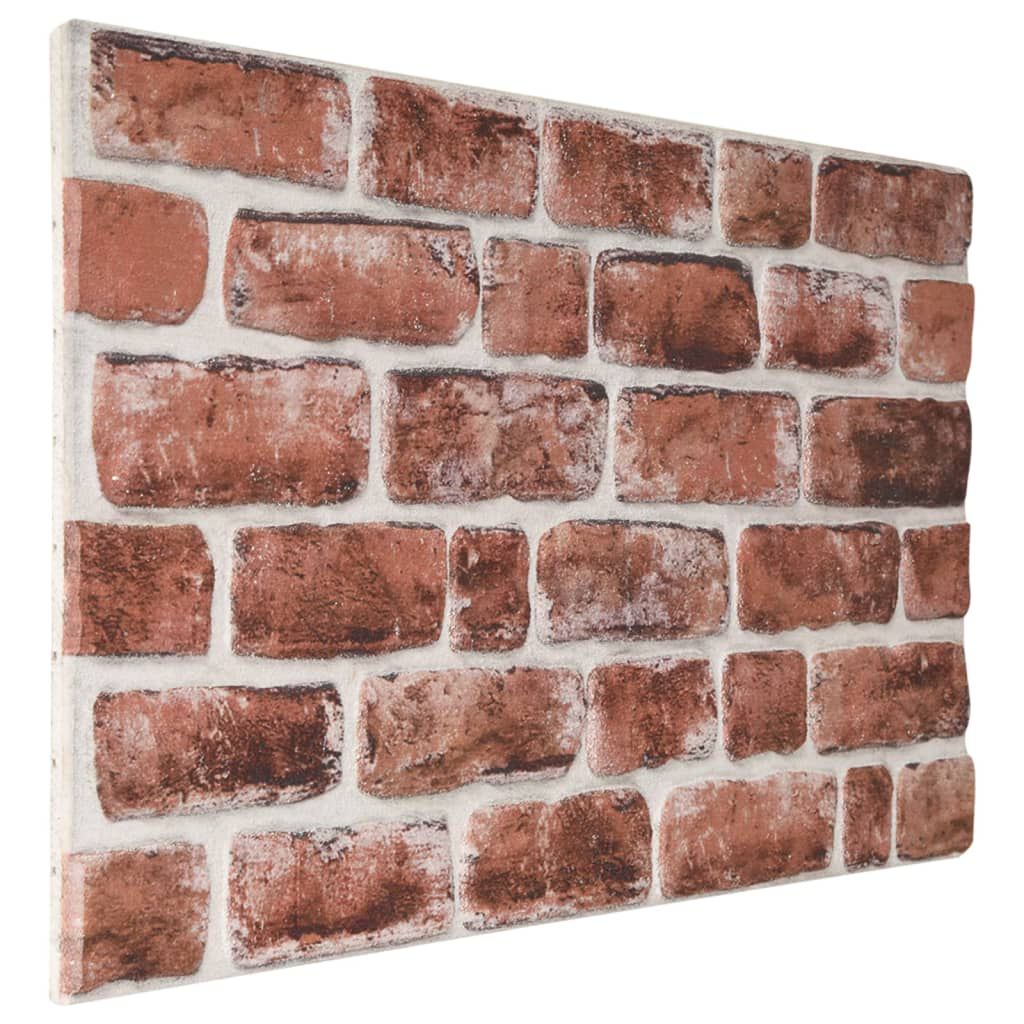 vidaXL 3D Wall Panels with Dark Brown Brick Design 10 pcs EPS