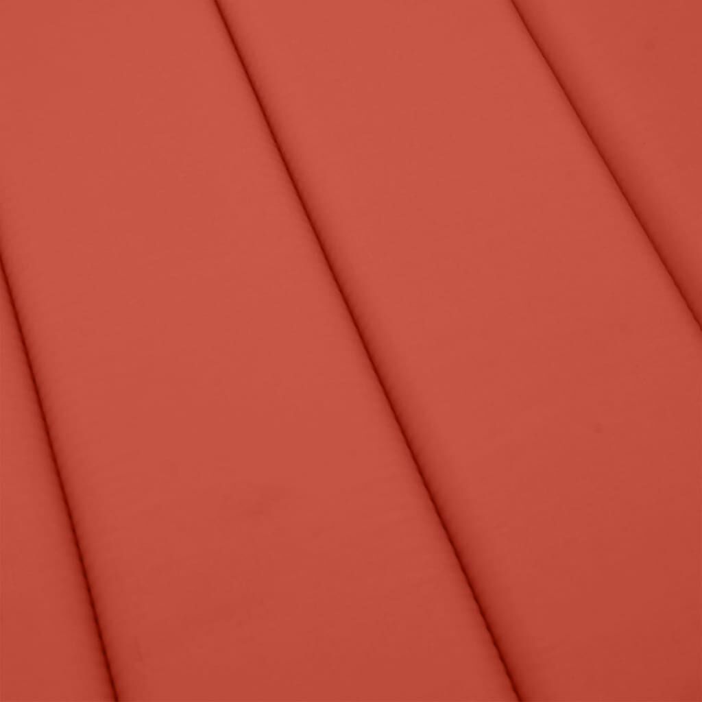 vidaXL Sun Lounger Cushion Melange Red 200x60x4 cm Fabric
