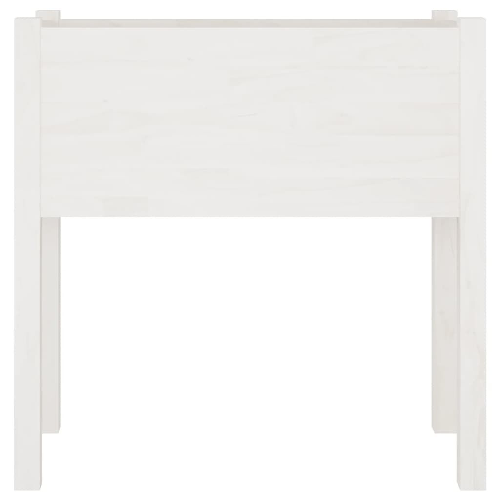 vidaXL Garden Planter White 70x31x70 cm Solid Pinewood
