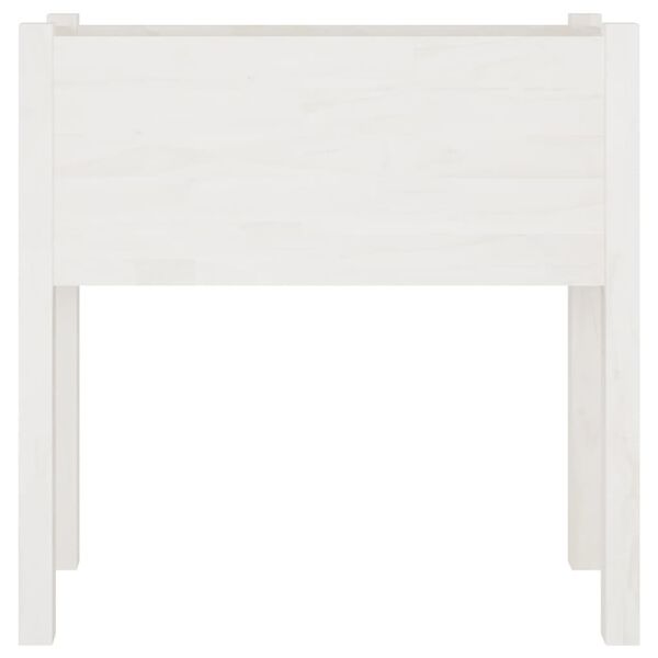 vidaXL Garden Planter White 70x31x70 cm Solid Pinewood