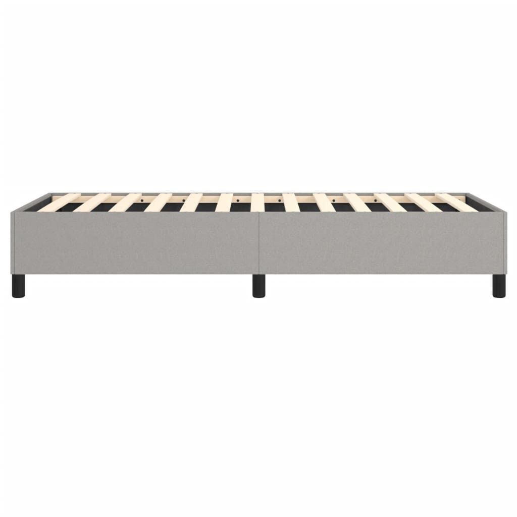 vidaXL Bed Frame without Mattress Light Grey Twin XL Fabric (US Only)