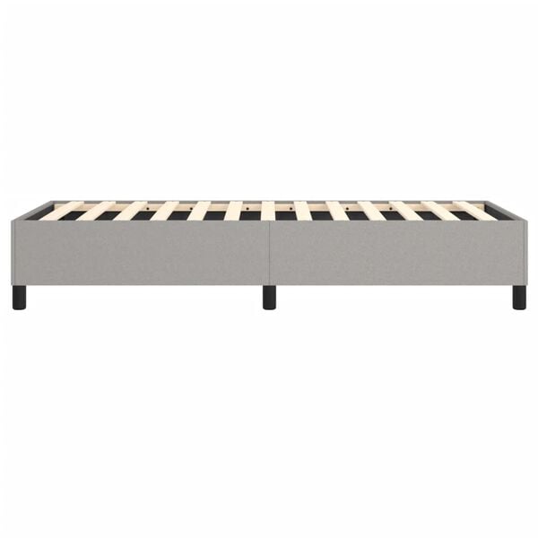 vidaXL Bed Frame without Mattress Light Grey Twin XL Fabric (US Only)