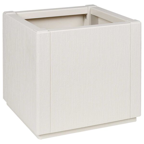 vidaXL Garden Planter White 36x36x35 cm PP