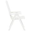 vidaXL Garden Reclining Chairs 2 pcs Plastic White