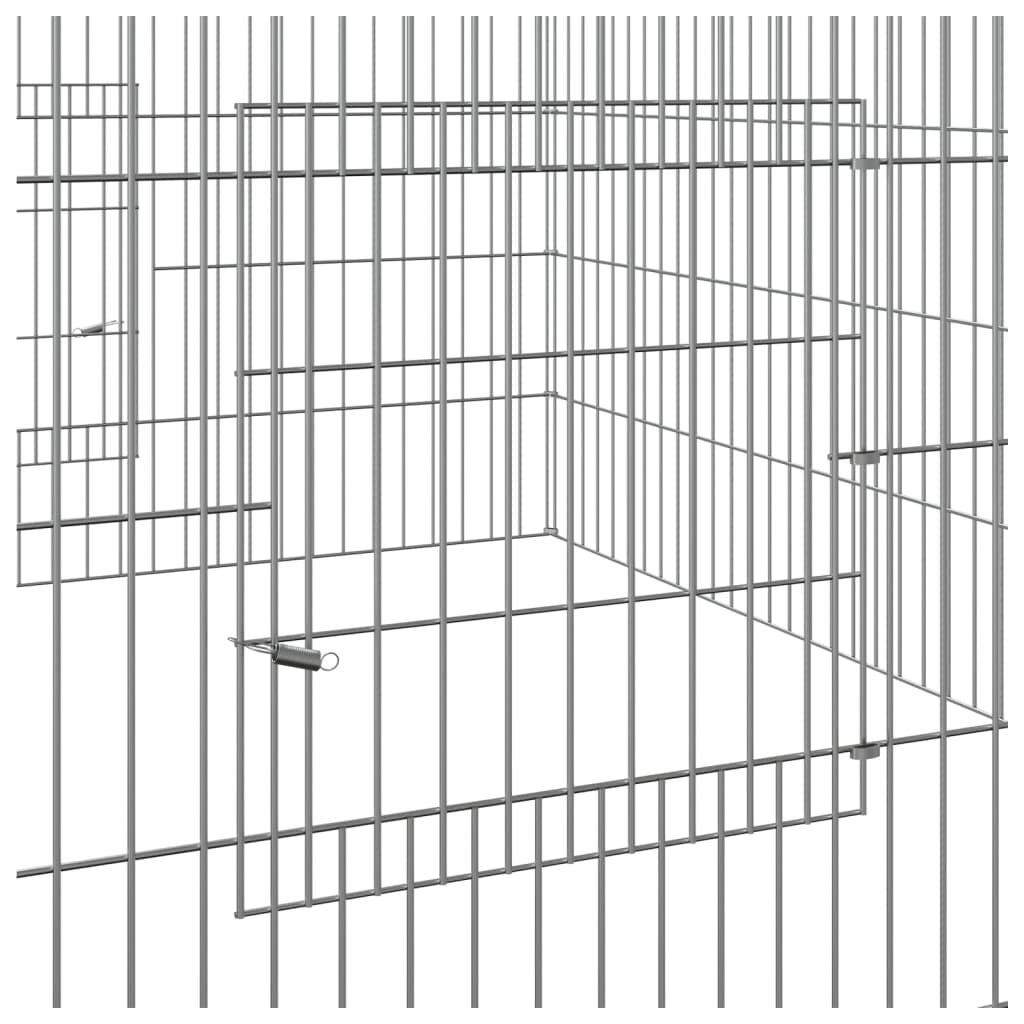 vidaXL Rabbit Cage 110x110x55 cm Galvanised Iron