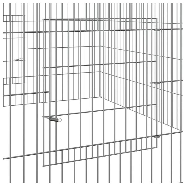 vidaXL Rabbit Cage 110x110x55 cm Galvanised Iron