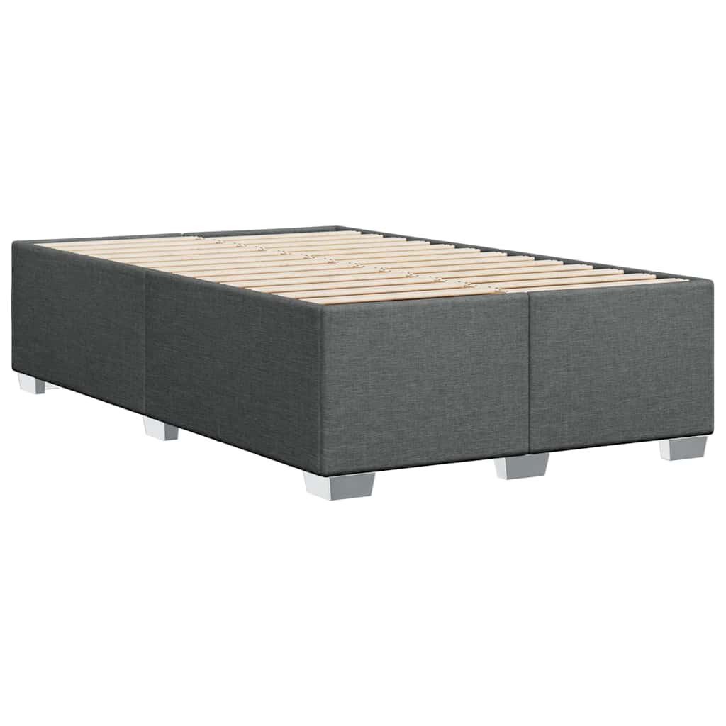 vidaXL Bed Frame without Mattress Dark Grey Queen Fabric