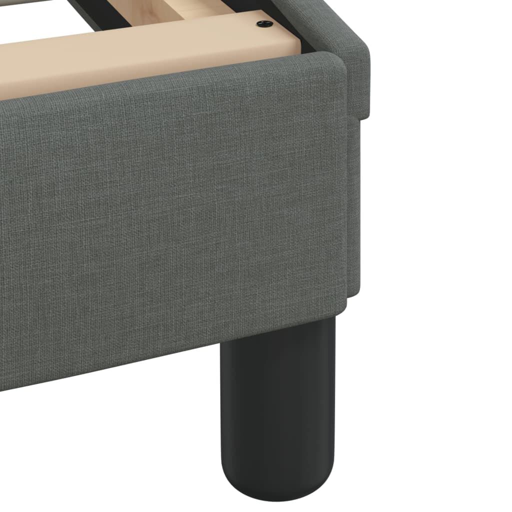 vidaXL Bed Frame without Mattress Dark Grey 193x203 cm Fabric
