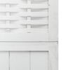 vidaXL Room Divider 4 Panels White Solid Wood Paulownia