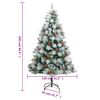 vidaXL Artificial Hinged Christmas Tree 300 LEDs 240 cm