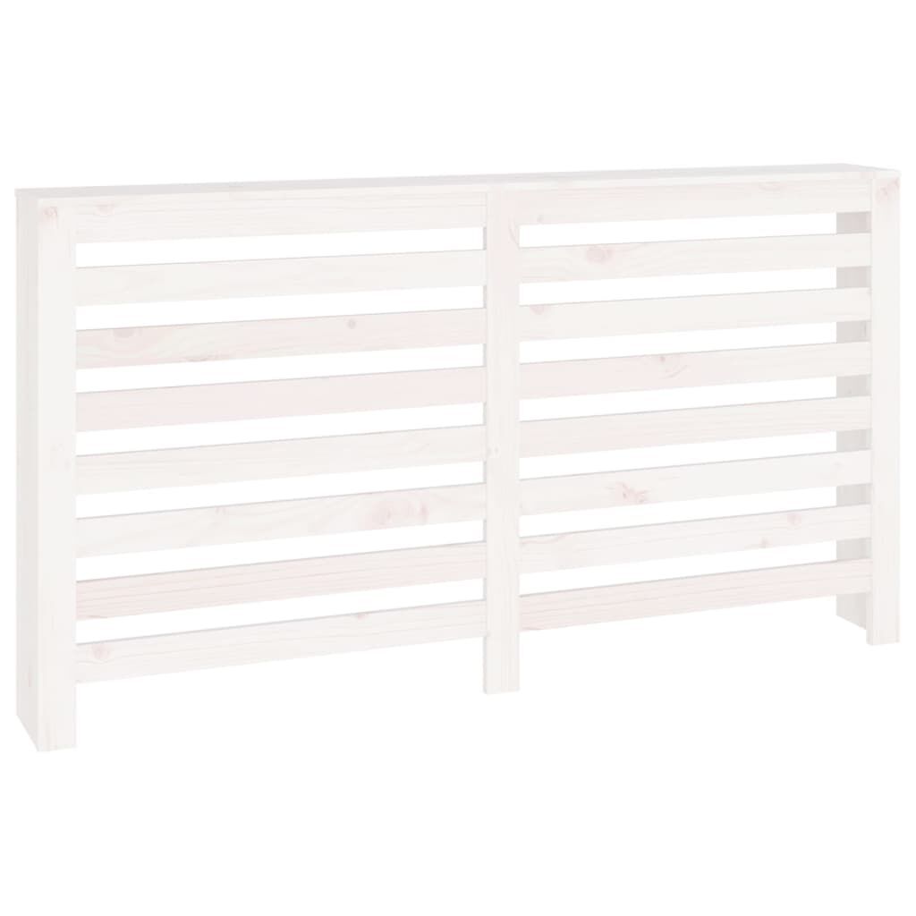 vidaXL Radiator Cover White 153x19x84 cm Solid Wood Pine