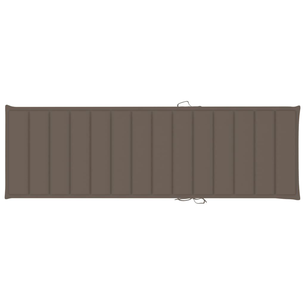 vidaXL 2-Person Sun Lounger with Cushions Bamboo