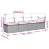 vidaXL 11 Piece Garden Sofa Set with Cushions Grey Poly Rattan