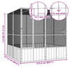 vidaXL Bird Cage Grey 213.5x217.5x211.5 cm Galvanised Steel