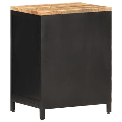 vidaXL Bedside Cabinet 40x30x53 cm Solid Rough Mango Wood