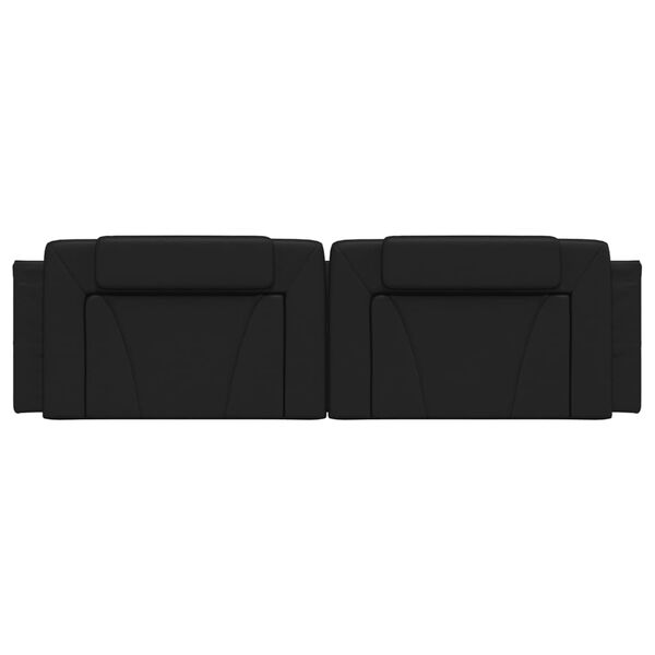 vidaXL Headboard Cushion "Viana" Black 183 cm King Faux Leather