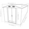 vidaXL Garden Shed 257x392x181 cm Metal Green