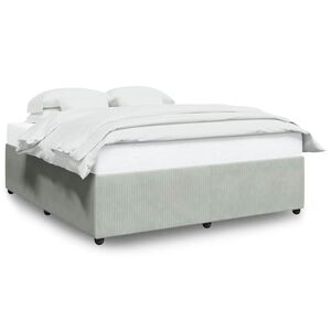 vidaXL Bed Frame without Mattress Light Grey California King Velvet
