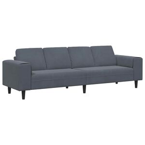 vidaXL Sofa Set Dark grey Velvet