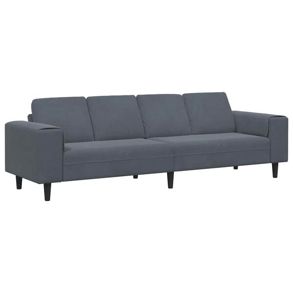 vidaXL Sofa Set Dark grey Velvet