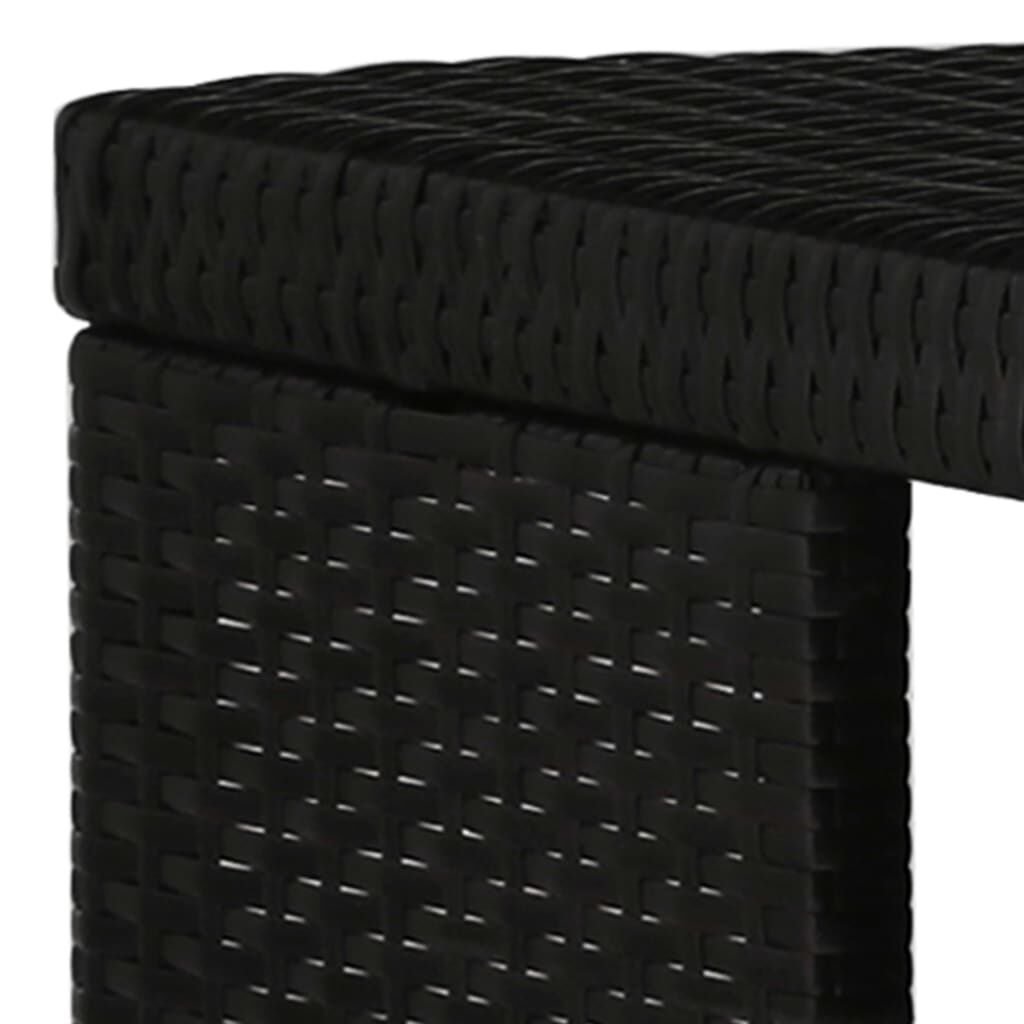 vidaXL 5 Piece Garden Bar Set with Cushions Poly Rattan Black