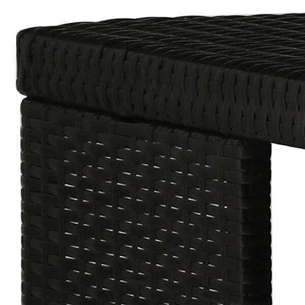 vidaXL 5 Piece Garden Bar Set with Cushions Poly Rattan Black