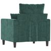 vidaXL Sofa Chair Dark Green 60 cm Velvet