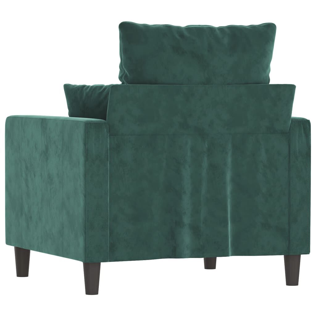 vidaXL Sofa Chair Dark Green 60 cm Velvet