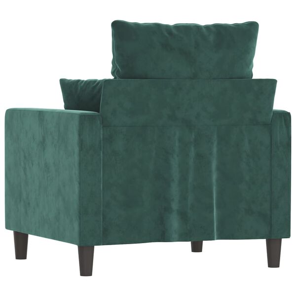 vidaXL Sofa Chair Dark Green 60 cm Velvet