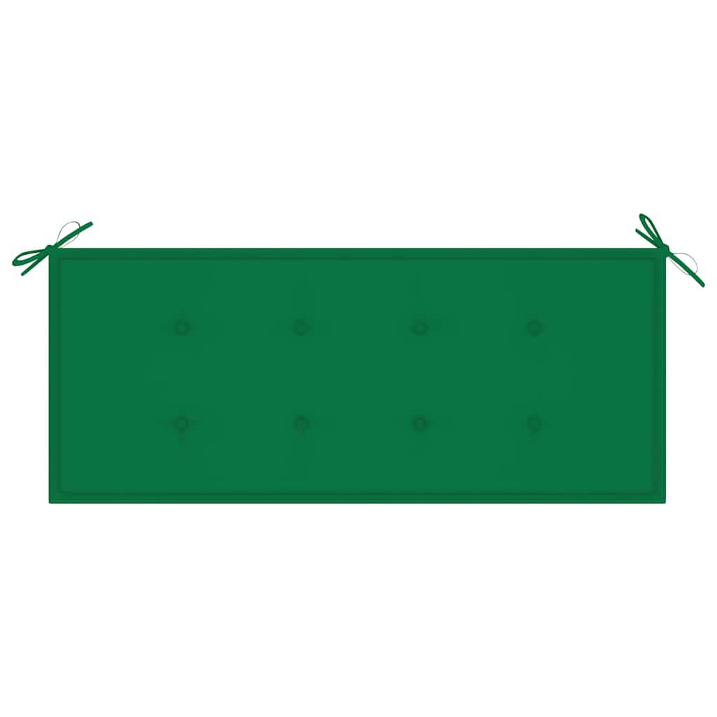 vidaXL Folding Garden Bench with Cushion 118 cm Bamboo