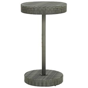 vidaXL Garden Table Grey 60.5x106 cm Poly Rattan