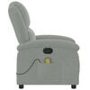 vidaXL Massage Recliner Chair Light Grey Velvet