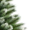 vidaXL Artificial Hinged Christmas Tree with Flocked Snow 210 cm