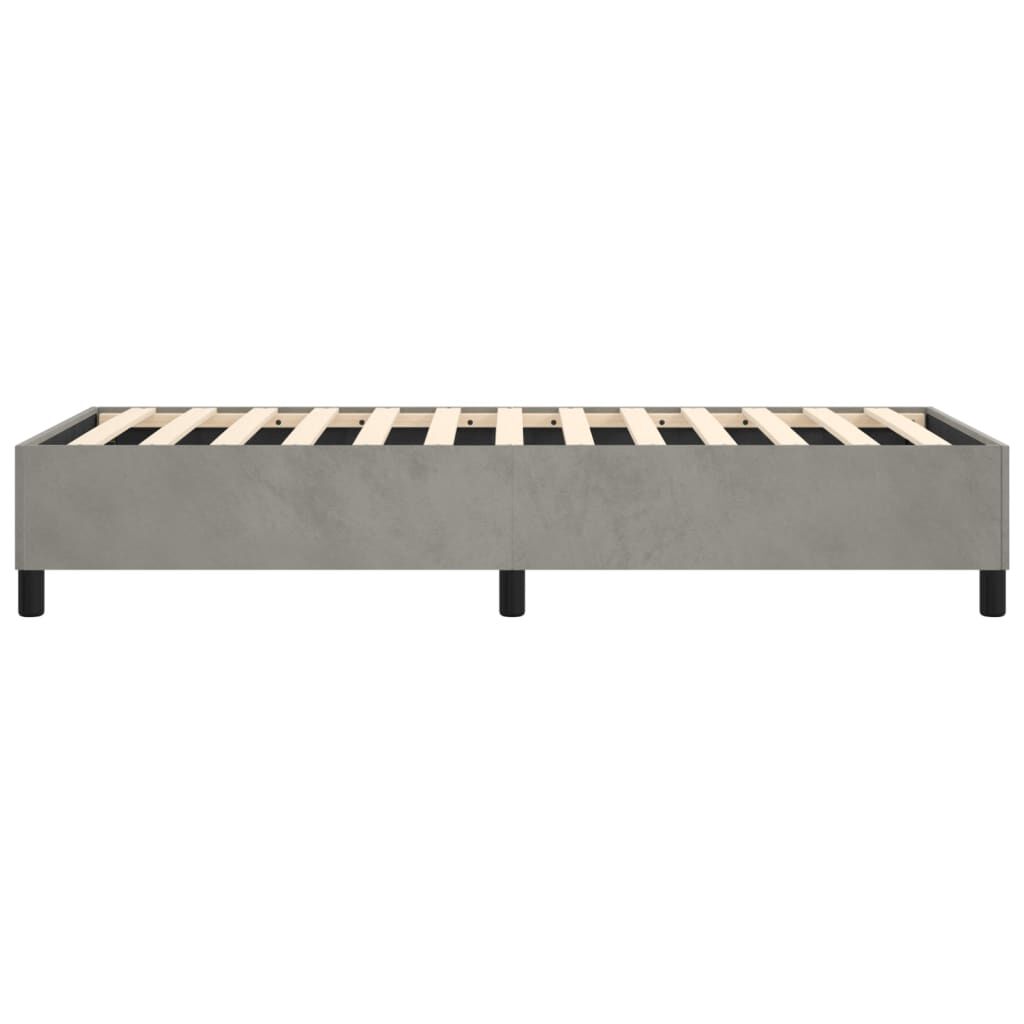 vidaXL Bed Frame without Mattress Light Grey Twin Velvet (US Only)