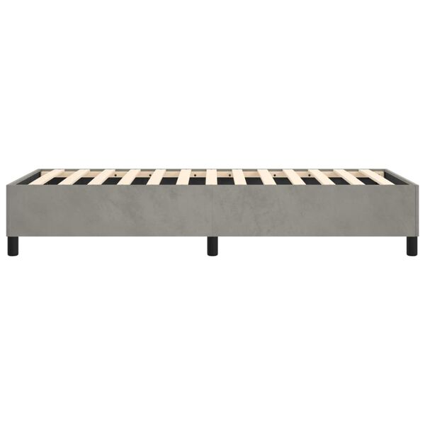 vidaXL Bed Frame without Mattress Light Grey Twin Velvet (US Only)