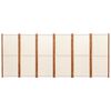 vidaXL 6-Panel Room Divider Cream White 420x180 cm