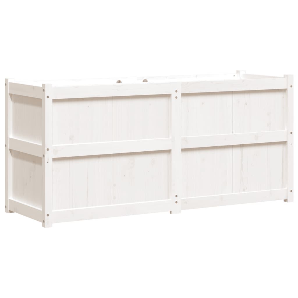 vidaXL Garden Planter White 150x50x70 cm Solid Wood Pine